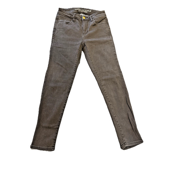 AMERICAN EAGLE Jeans Women’s Size 8 Black Hi Rise Jegging Super Stretch Denim - Picture 2 of 16